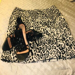 Animal print pencil skirt
